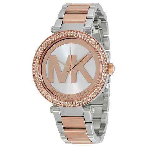 michael kors parker mk6314|Michael Kors Parker Rose Gold and Silver.